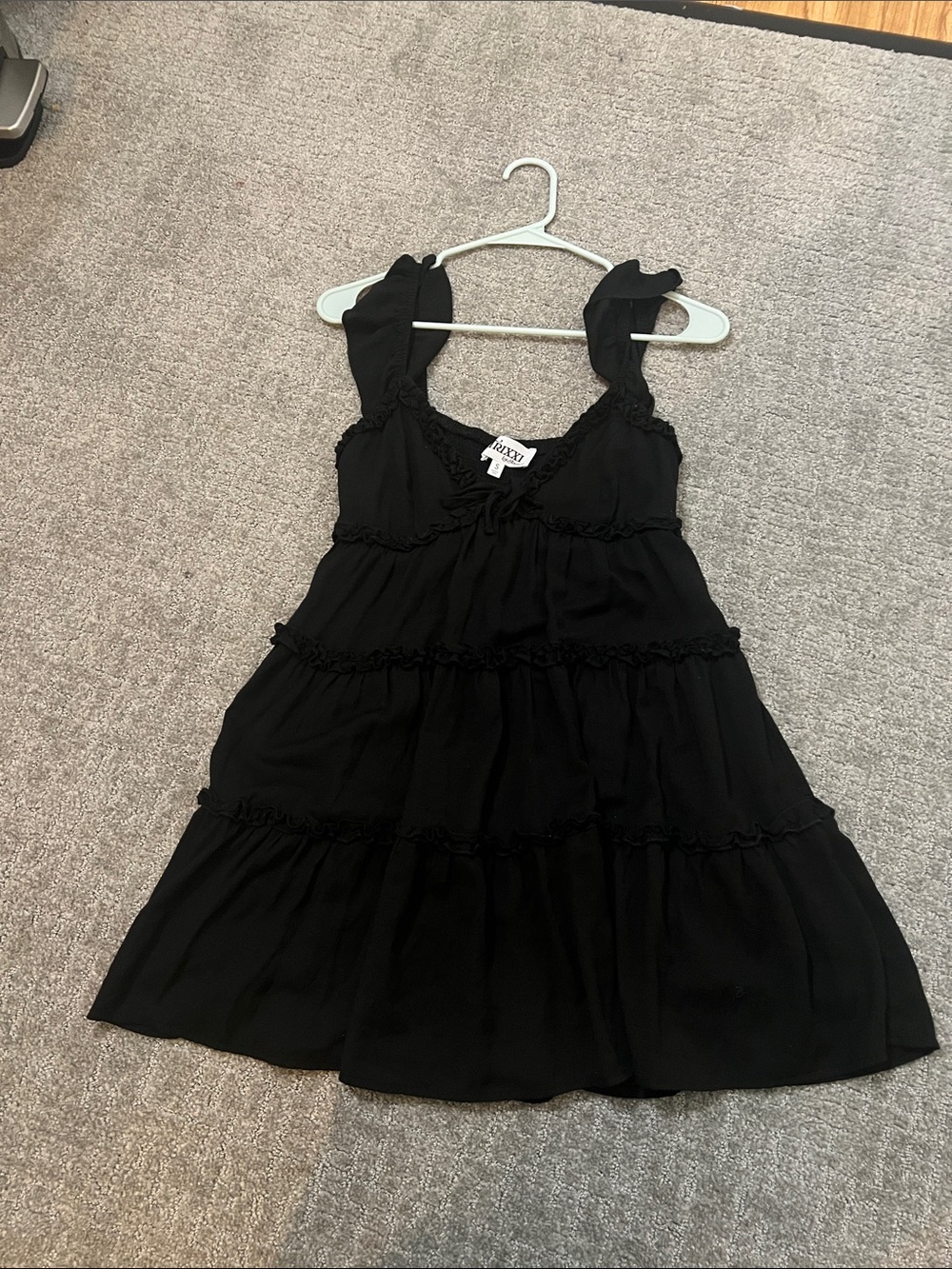Women’s Black Ruffled Tiered Dress
